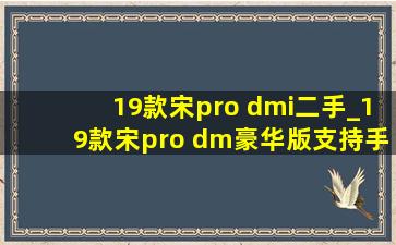 19款宋pro dmi二手_19款宋pro dm豪华版支持手机app怎么设置